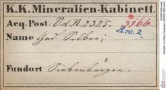 Etiketten zu Silber Gediegen (NHMW-MIN-Aw2)